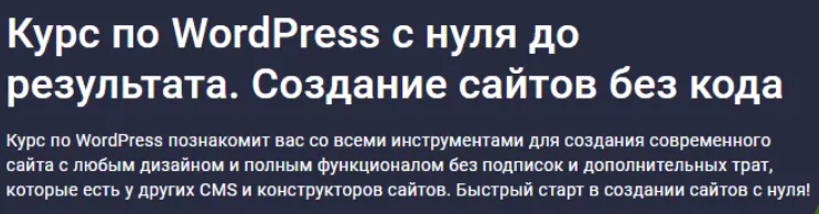 [Stepik] Курс по WordPress с нуля до результата. Создание сайтов без кода (2024)